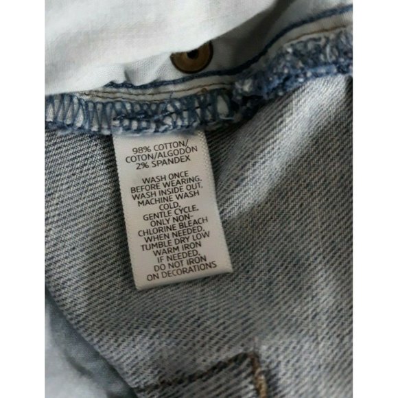 LOFT Ann Taylor: 'Relaxed Skinny' Jeans Size 12T with Rhinestones/Distressed - Picture 6 of 12